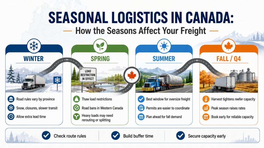 Seasonal logistics in Canada